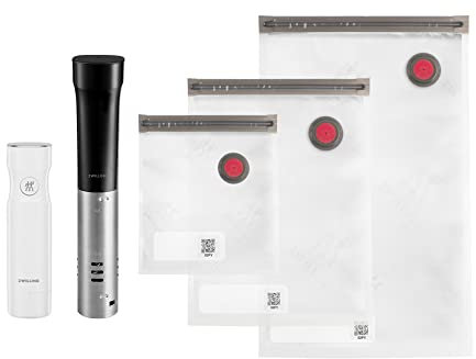 ZWILLING Fresh & Save Sous Vide Starter Set, Vacuum Bags, Handheld Vacuum Pump, and Sous Vide Stick, Black