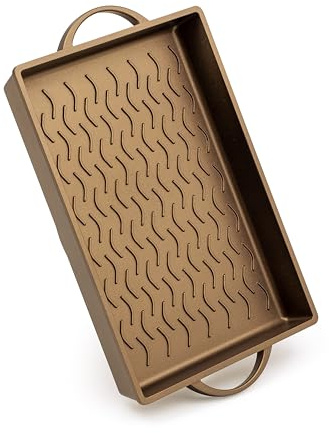Luchetti K360 grill rettangolare - Utilizzabile anche in forno - Alluminio pressofuso e maniglie integrate (25x35 versione GAS)