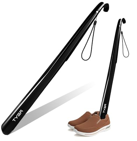 TYGA Shoe Horn Extra Long Handled 23 inches, 58cm, Comfortable, Elongated Footwear Fitter (For Men & Women)