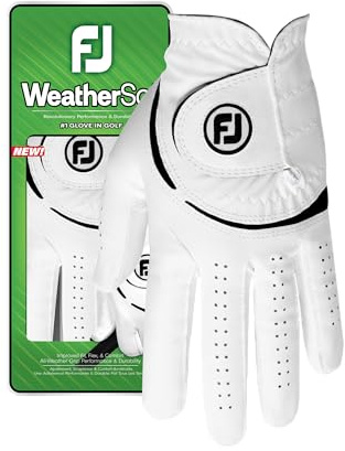 FootJoy WeatherSof Damen-Golfhandschuh, weiß, Größe S, rechts getragen