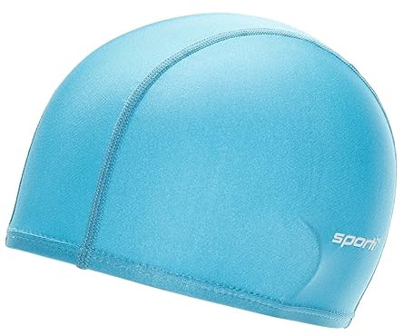 Sporti Kids Polyester Spandex Swim Cap - Aqua