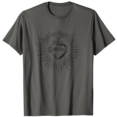 Sacro Cuore di Gesù - nero Maglietta
