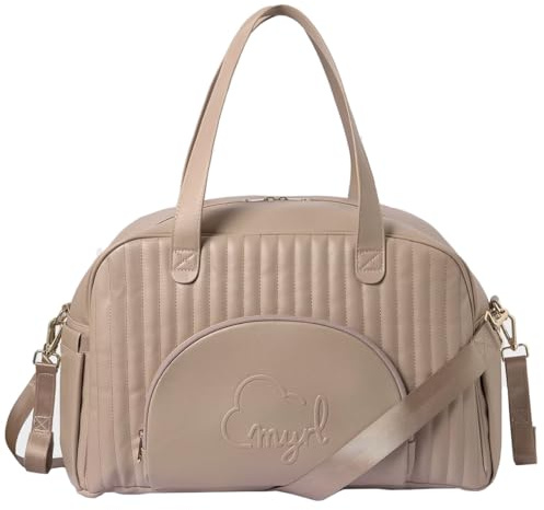 Mayoral - Bolso acolchado bebé exterior polipiel con asas para carrito y bandolera larga- compartimento para portachupete 19.348 (Cacao)