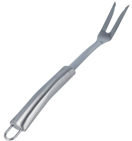 EUROHOME Fleischgabel OLIVIA aus rostfreiem Edelstahl - Tranchiergabel mit ergonomischem Griff - Grillgabel Bratengabel 35 cm mit Aufhänger - Spülmaschinengeeignetes Tranchierbesteck Fleisch