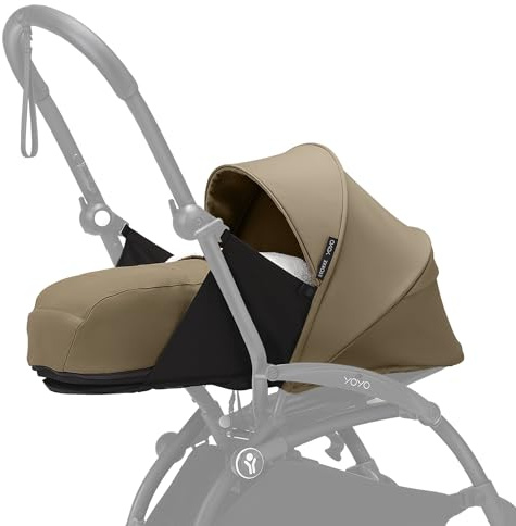 Stokke YOYO 0+ Newborn Pack, Toffee - Includes Mattress, Extendable Canopy & Five-Point Harness - Requires YOYO Frame (Sold Separately)
