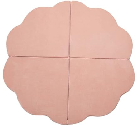harayaa Play Mat for Lazy Support Cushion Four Leaf Shaped Floor Mat Room Decor Crawling Blanket Pad Crawling Cushion, Pink