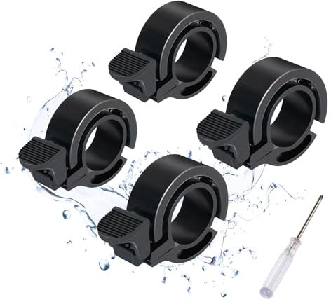 Chiluxendo Sonnette Velo(4Pcs), Klaxon Vélo Être Applicable Électrique, Enfant Route Bike Bells, Adulte Sonette VTT Étanche Klaxon, pour Enfants Scooter Vélo de Route Accessoires, Noir
