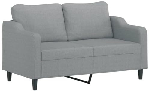 ULUYYUC Wohnzimmer Möbel Camping Sofa Bodensofa Schlafsofa - 2-Sitzer-Sofa Hellgrau 140 cm Stoff für Lounge Terrasse Party Garten
