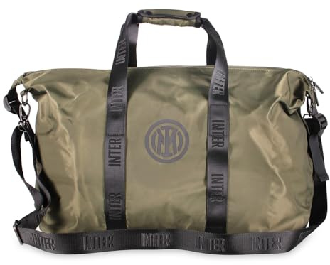 Inter - Borsa da Viaggio 100% Nylon, 40 Litri - Alta Qualità, Spedizione Veloce, Prodotto Ufficiale Milano per Lavoro, Stadio, Viaggi, Scuola e Tutti i Tifosi Nerazzurri.
