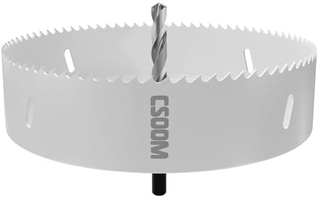 CSOOM 190 mm M42 hålsåg, vit, för borrverktyg i trä, plast, gipsskivor och plåt