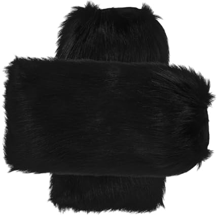LIFKOME Faux Päls Benvärmare För Kvinnor Mjuka Stövelfodral i Svart Modeaccessoar För Kalla Säsonger
