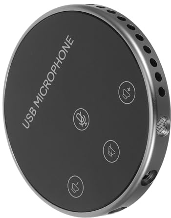 UKCOCO Microfono USB Omnidirizionale per Conferenza Microfono per Laptop Teleconferenza Compatibile e Notebook