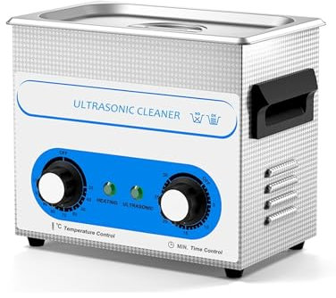 TIEOAXFT 3L Ultrasonic Cleaner 40kH Ultra Cleaner with Timer Heated Ultrasonic Cleaning Machine for Jewelry Glasses Bike Chains