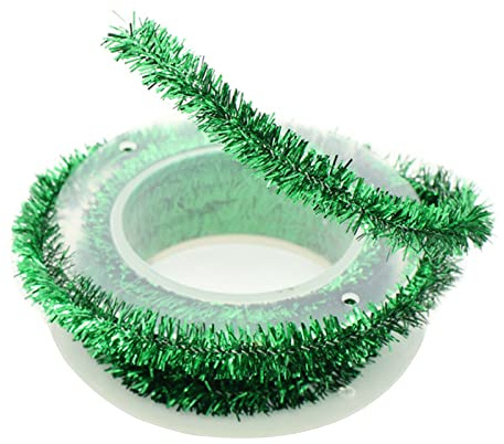 Ghirlanda metallica con lametta metallica, decorazione natalizia, decorazione natalizia, decorazione per albero di Natale, festival, ornamento, ghirlanda di tinsel per decorazioni albero, lunghezza 12