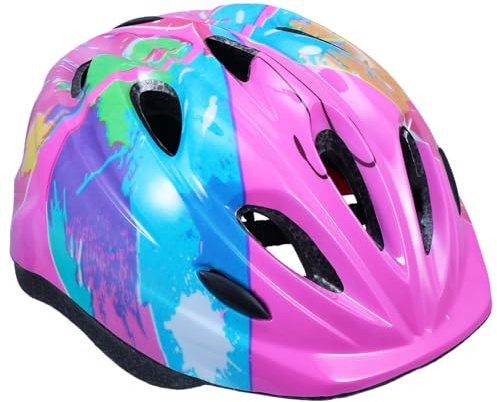 HONMEET Casco de Bicicleta para Niños Rosa Ajustable Material y Transpirable Adecuado para Ciclismo y Actividades al Aire Libre Protección Segura
