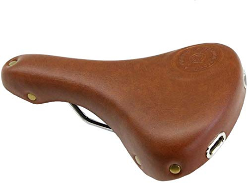 TentHome Sella Bici Comoda per Uomo Donna Vintage in PU, Sella mtb Universale Bici da Corsa Bicicletta da Città, Sellino per Bici, Sellini per Bike Marrone, Accessori per Biciclette
