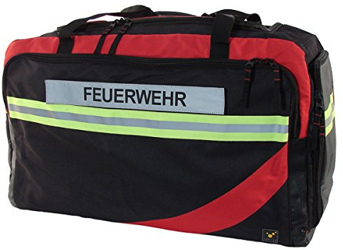 tee-uu RAGBAG PRO Tasche | Feuerwehr-Reisetasche | Alles dabei | mit Reflexstreifen Feuerwehr