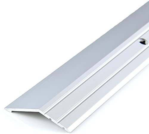 DQ-PP Profilo di compensazione, guida per pavimento da 16 mm, forata con viti, colore argento, bilanciamento dell'altezza, profilo di adattamento, guida in alluminio, listello di chiusura