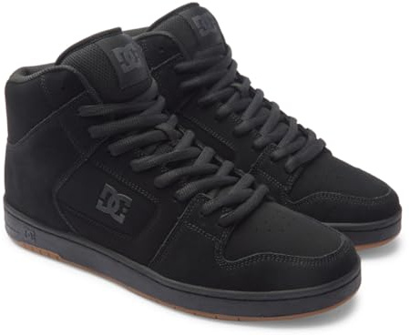 DC Men's Manteca 4 Hi High Top Casual Skate Shoe Sneaker, Black/Black/Gum, 10 UK
