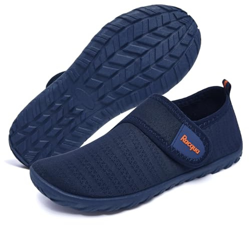 Racqua Kids Water Shoes Swim Pool Wet Sea Boating Shoes Slipfree Beach Surf Quick Dry Lightweight Non-Slip Shoes for Kids Boys Girls Blue/Orange 11k