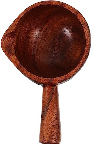Louche à eau, louche, cuillère à laver, pelle en bois, seau de, guidon Hishaku pour cuisine, salle de bain et jardin - Utilisation polyvalente