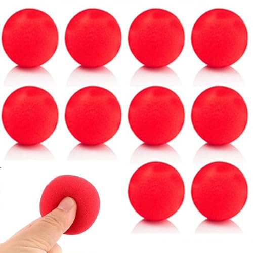 FaJoek Rote Schwammbälle, 10 Stück Magic Sponge Ball, 4,5 cm Weicher Schwammball, Sponge Balls Magic, Schaumstoffbälle Zaubern, Rot Schwamm Softball Trick Requisiten, Trick Requisiten