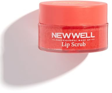 NEW WELL Lip Scrub Lippen Peeling - Intensive Feuchtigkeit, Vegan, 100% Natürlich, Tierversuchsfrei (Mix Fruit)