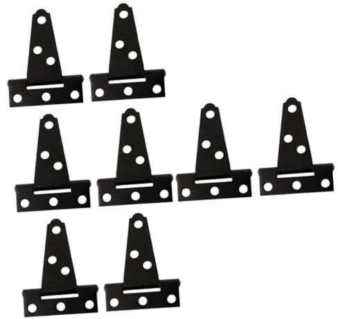 OSALADI Lot De 4 Charnières En T En Fer Antirouille Pour Portails Charnières De Porte De 5 Cm Noires Solides Et Silencieuses Faciles À Installer 2 Pièces X 4