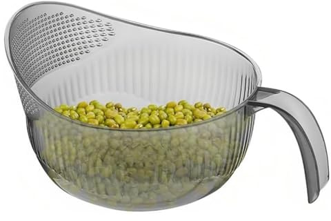 BBTISG Passoire à riz - Grande capacité - Pour fruits et légumes - Gris