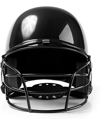 Casco da Baseball e Softball con Calotta in ABS Ad Alto Impatto con Copertura per il Viso per Adolescenti e Adulti Schiuma per Assorbimento degli Impatti a Doppia densità (nero)
