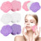 LYNJOVU 30 Pezzi Spugnette Pulizia Viso, Compressa Spugna, Detergente in Cellulosa per Pulizia e Struccaggio (Rosa + Viola + Bianco)