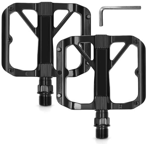 PWGHWG Pédales De Vélo, 3 Roulements Scellés Plateforme De Vélo en Aluminium CNC Antidérapante Pédales 9/16 pour Vélo De Route VTT E-Bike