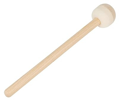 Holz Trommelschlägel mit Filzkopf, Beige, Langer Griff | Konzert und Bandauftritte, Leicht zu Greifen, für Anfänger und Studenten, Tragbar