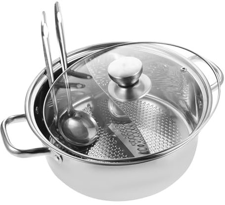 Alipis Mandarinentopf Aus Edelstahl 304 Hot Pot Mit Zwei Geschmacksrichtungen -kochtopf 28 Cm Einzelboden Haushalts-hot Pot Container