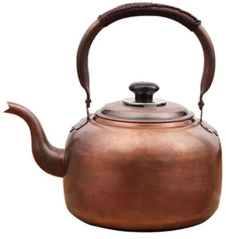 Flötenkessel Teekanne mit ergonomischem Griff, Vintage-Teekessel für Herd, geeignet für alle Herdarten