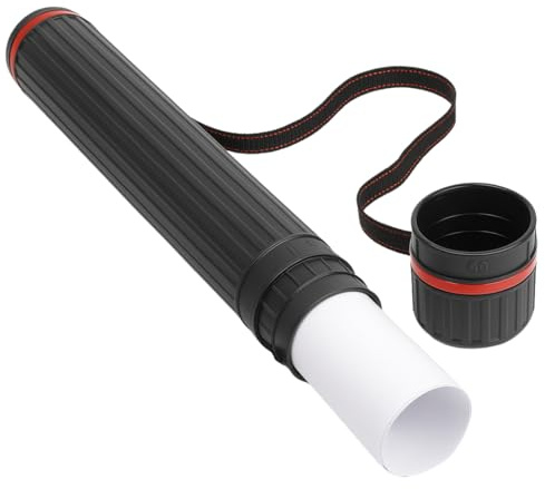 Drake Archery Teleskop Posterrolle A0, 62–105 cm, 8 cm Durchmesser | ausziehbare Transportrolle für Zeichnungen und Poster, Zeichenrolle mit Tragegurt, Kunststoffröhre für Bilder