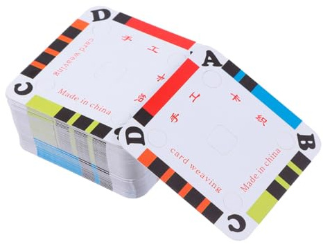 HORIALENCE 200 Stück DIY Webkarten Stabilem Karton Praktische Tablet Webstuhl Zubehör für Kreative Bastelprojekte für Handwerksliebhaber Langlebig und Tragbar