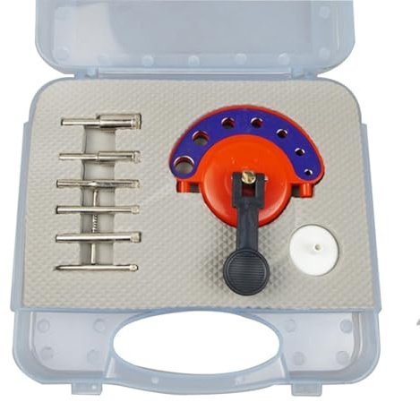 LIANFOND Adjustable Glass Tile Drill Bit Locator Hole Cutter Core Guide for Marble, 4-12mm Suction Mount with Stainless Steel Plastic Construction, for DIY Drilling Projects