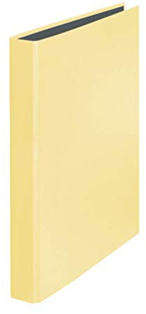 Original Falken PastellColor Ringbuch. Made in Germany. 2-D-Ring-Mechanik DIN A4 Füllhöhe 25 mm Vanille-Gelb Kalender Organizer Ring-Ordner Hefter Plastikordner ideal für Büro und Schule | Made in Germany Füllhöhe 25 mm ideal für Büro und Schule
