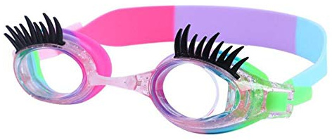 Swimming Goggles Anti Fog No Leak Non Slip UV Protection for Kids Boys Girls (Eyelash)