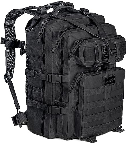 Tacticon 24BattlePack Sac à dos tactique | Sac d'assaut de 1 à 3 jours pour homme 40L | Entreprise appartenant à des vétérans de combat | Camping Randonnée, noir, Large, Sacs à dos