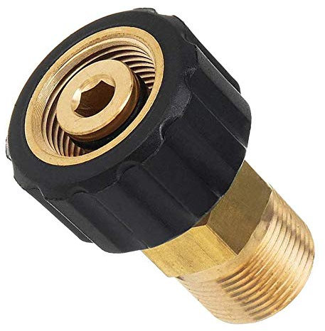 Stone Banks Ottone idropulitrice Raccordo metrico, M22x15mm Femmina Convertire a M22x14mm Connettore Filetto Maschio Connessione Rapida Idropulitrice Adattatore Parti