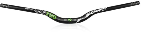 31,8 mm Superleichter Mountainbike-Lenker, 780 mm Aluminiumlegierung MTB DH XC Fahrradlenker Riser Bar (Grün Großer Winkel)