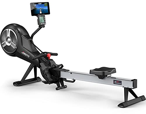 JOROTO Rudergerät für Zuhause - Doppelte Widerstandskraft [Luft + Magnetisch] Rudergerät, Ultra-Leise, Klappbares Design, Bluetooth-App-Unterstützung, Maximalgewicht 150 kg