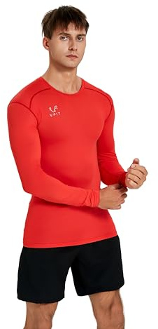 vf VFIT Camiseta compresión Hombre Manga Larga Termica Deportiva Fitness Running Transpirable Secado Rapido Gym Tejido elástico Ajustado Entrenamiento Futbol Baloncesto Crossfit