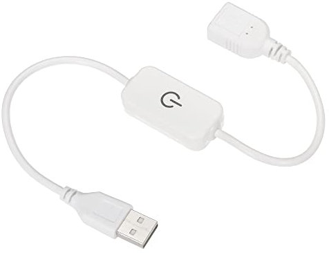 sourcing map LED Tactile En Ligne Gradateur 5V 3A USB Cordon Tactile Commutateur Contrôleur pour Simple Couleur Émettant Diode Bande luminaire, Blanc