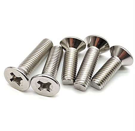 100 stück 2#-56×1/4 Englische und amerikanische Systeme 304 Edelstahl Phillips Cross Countersunk Head (flacher Kopf) Schrauben