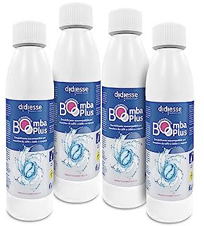 Didiesse - Decalcificante Macchina Caffè Espresso Cialde Didiesse Bomba Plus, Confezione 4 Bottiglie di Decalcificante Bomba Plus da 250ml – Trattamento anticalcare