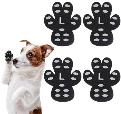 Darryy Anti-Rutsch Pfotenschutz für Hunde 24 Stücke,Selbstklebende Silikon-Gel Beständig rutschfest Traktion Hund Schuhe Hundeschuhe Hundesocken Ersetzen (L)