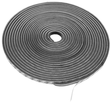 Joint Brosse Porte Coulissante, 9 mm(B) x 5 mm(D) x 5 M(L) Joint Brosse Adhesif, Bande de Brosse Autocollant, Bande D'étanchéité à Brosse, pour L'isolation la Protection Contre le Vent (Gris)